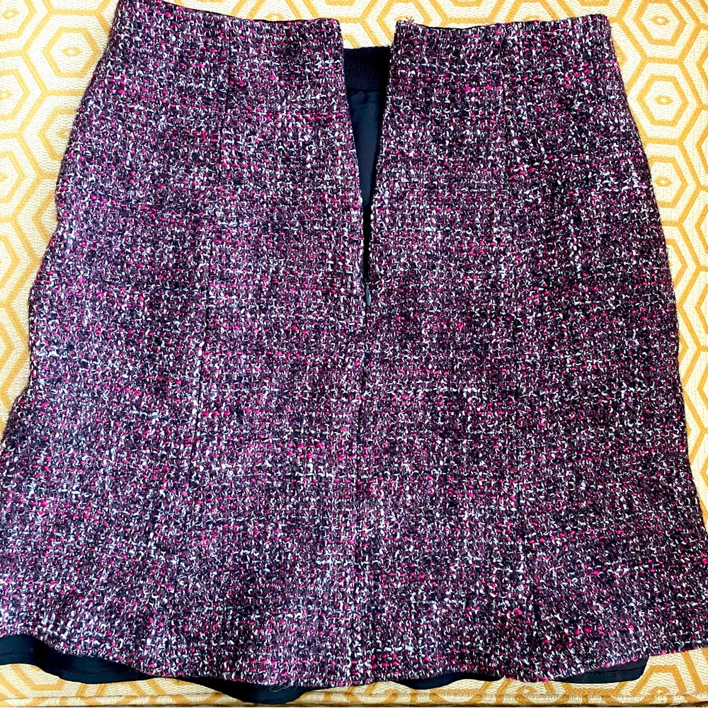 Club Monaco Burgundy Purple Pattern Mini Skirt Size 2